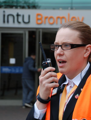 woman in Bromley on two way radio